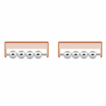 1 Pair for Huawei / Samsung Smart Watch Beads Design 22mm DIY Strap Connector Metal Adapter