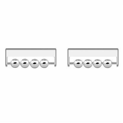 1 Pair for Huawei / Samsung Smart Watch Beads Design 22mm DIY Strap Connector Metal Adapter