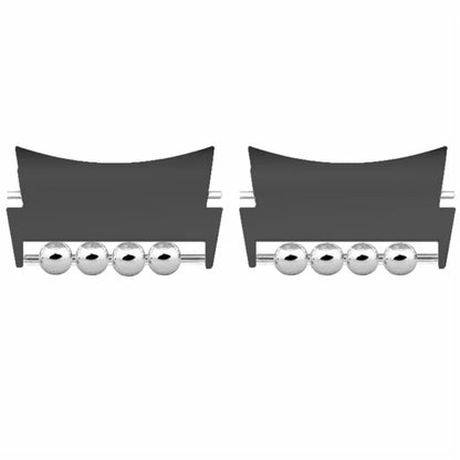 1 Pair for Samsung Galaxy Watch4 / 5 / 6 / 7 Strap Metal Connector Beads Design Watch Band Connect Adapter