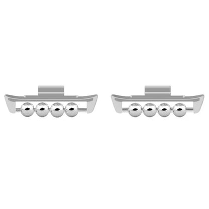 1 Pair for Xiaomi Smart Band 8 Pro / Redmi Watch 4 DIY Watch Strap Adapter Beads Design Metal Connector