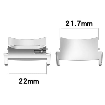 1 Pair Watch Band Adapters for OnePlus Watch 2R / Watch 2 , Stainless Steel Band Connector (Inner Length: 22mm) - Silver