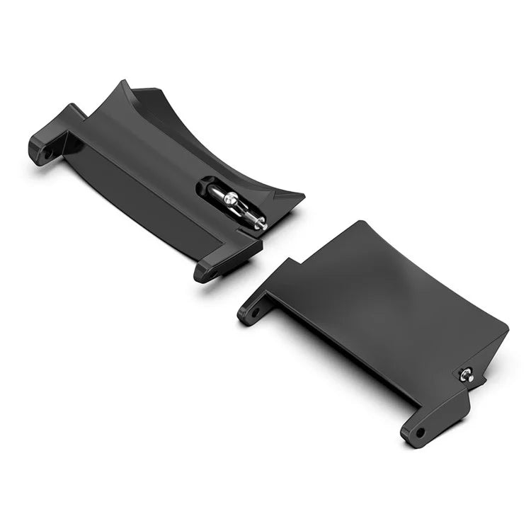 1 Pair Replacement Connectors for OnePlus Watch 2R / Watch 2 , Stainless Steel Watch Band Adapter (Inner Length: 22mm) - Black