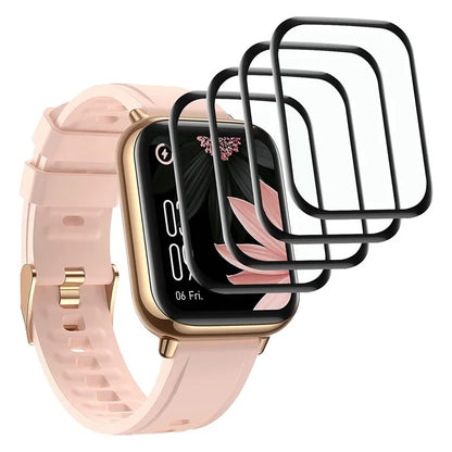 4PCS For AGPTEK LW31 Anti-Scratch Film PET 3D Smartwatch Screen Protector