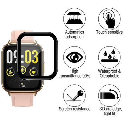 4PCS For AGPTEK LW31 Anti-Scratch Film PET 3D Smartwatch Screen Protector