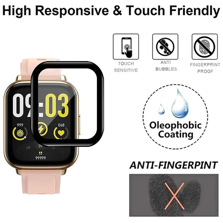 4PCS For AGPTEK LW31 Anti-Scratch Film PET 3D Smartwatch Screen Protector