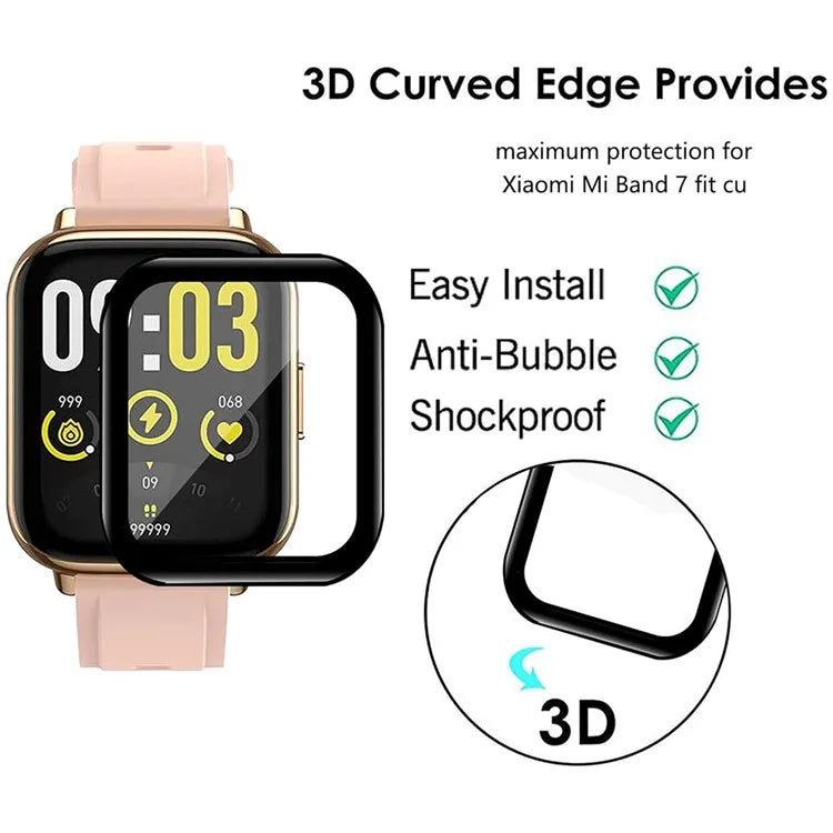 4PCS For AGPTEK LW31 Anti-Scratch Film PET 3D Smartwatch Screen Protector