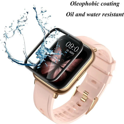 4PCS For AGPTEK LW31 Anti-Scratch Film PET 3D Smartwatch Screen Protector