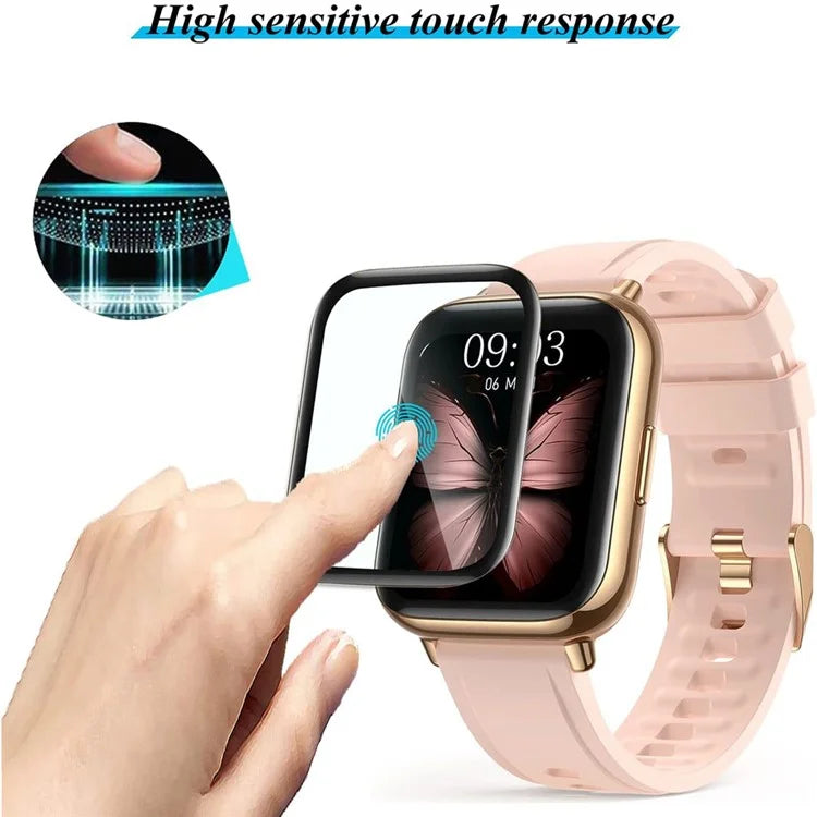 4PCS For AGPTEK LW31 Anti-Scratch Film PET 3D Smartwatch Screen Protector