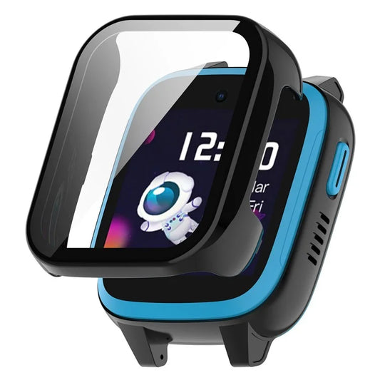 For Xplora XGO3 Hard PC Watch Case Overall Protective Cover with HD Tempered Glass Film