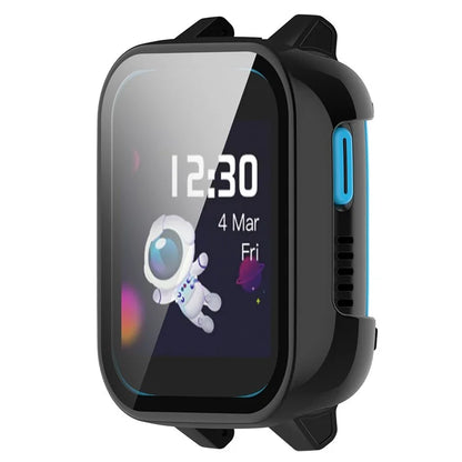 For Xplora XGO3 Hard PC Watch Case Overall Protective Cover with HD Tempered Glass Film