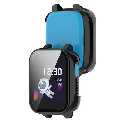 For Xplora XGO3 Hard PC Watch Case Overall Protective Cover with HD Tempered Glass Film