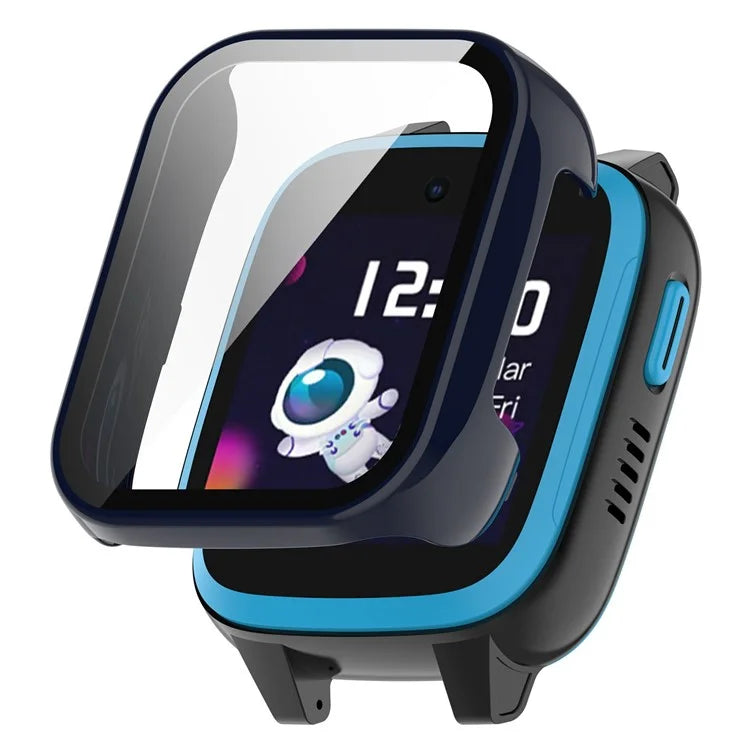 For Xplora XGO3 Hard PC Watch Case Overall Protective Cover with HD Tempered Glass Film