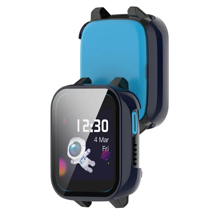 For Xplora XGO3 Hard PC Watch Case Overall Protective Cover with HD Tempered Glass Film