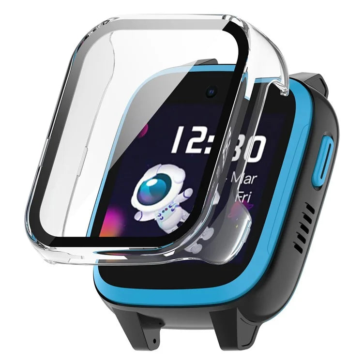 For Xplora XGO3 Hard PC Watch Case Overall Protective Cover with HD Tempered Glass Film
