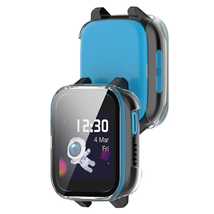 For Xplora XGO3 Hard PC Watch Case Overall Protective Cover with HD Tempered Glass Film