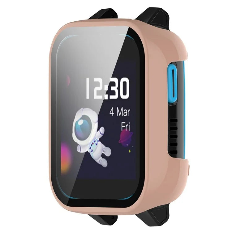 For Xplora XGO3 Hard PC Watch Case Overall Protective Cover with HD Tempered Glass Film