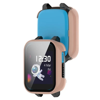 For Xplora XGO3 Hard PC Watch Case Overall Protective Cover with HD Tempered Glass Film