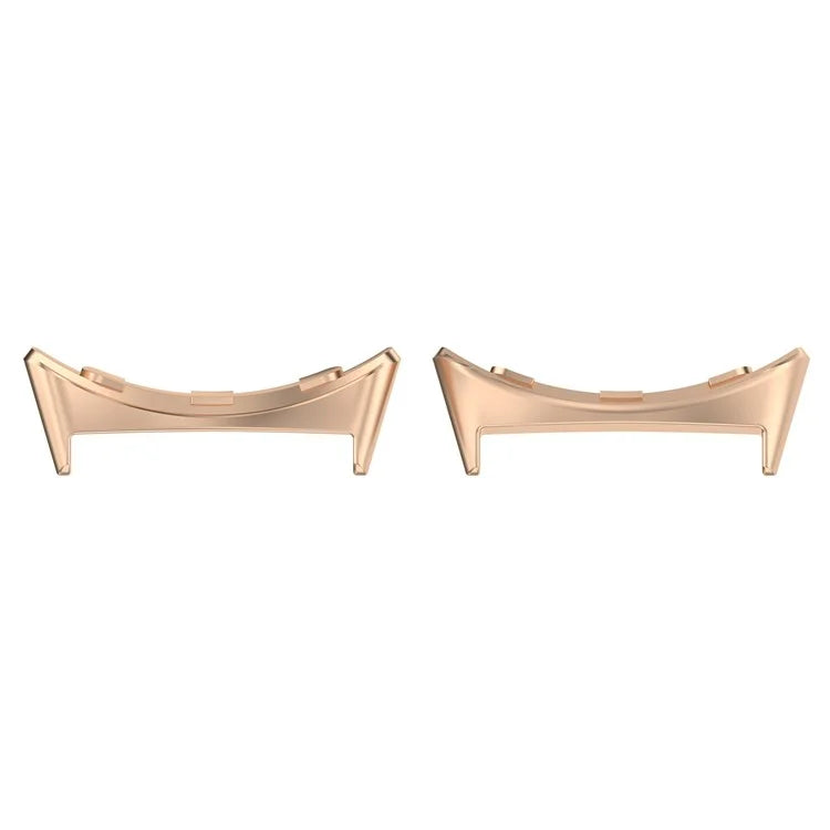 1 Pair Wristband Connector for Google Pixel Watch 3 45mm Metal Adapter (Inner Length: 22mm) - Rose Gold