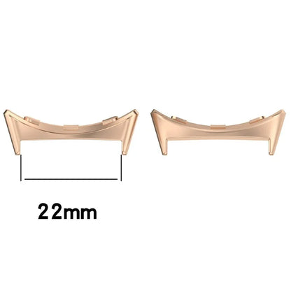 1 Pair Wristband Connector for Google Pixel Watch 3 45mm Metal Adapter (Inner Length: 22mm) - Rose Gold
