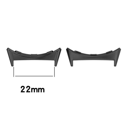 1 Pair Wristband Connector for Google Pixel Watch 3 45mm Metal Adapter (Inner Length: 22mm) - Black