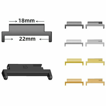 1 Pair Watch Strap Connector 18mm to 22mm Watch Band Metal Adapter