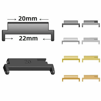 1 Pair Watch Strap Connector 20mm to 22mm Watch Band Metal Adapter