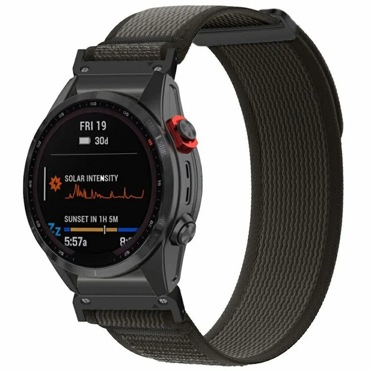 Watch Band for Garmin Fenix 7 / 6 / 5 Replacement Nylon Adjustable Loop Fastener Strap