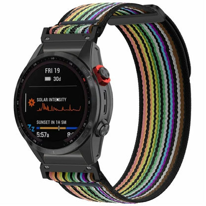 Watch Band for Garmin Fenix 7 / 6 / 5 Replacement Nylon Adjustable Loop Fastener Strap