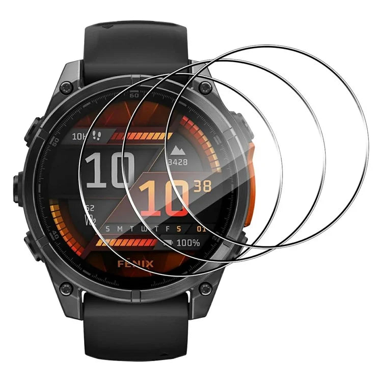 3Pcs For Garmin Fenix 8 47mm Screen Protector HD Clear Watch Screen Film