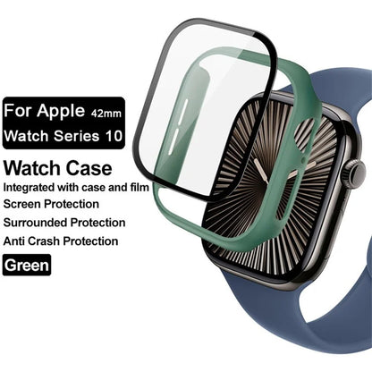 IMAK For Apple Watch Series 10 42mm Case Full Protection Integrate Watch PC Cover with Tempered Glass Film