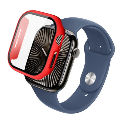IMAK For Apple Watch Series 10 42mm Case Full Protection Integrate Watch PC Cover with Tempered Glass Film