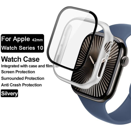 IMAK For Apple Watch Series 10 42mm Case Full Protection Integrate Watch PC Cover with Tempered Glass Film