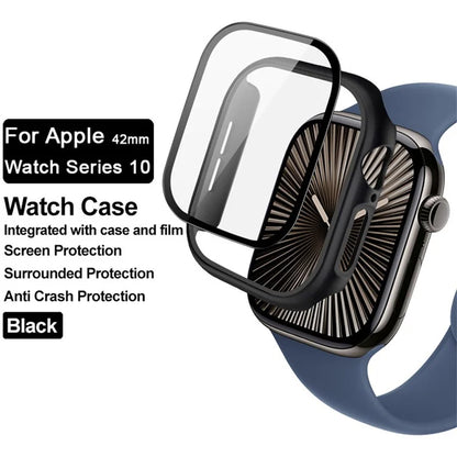 IMAK For Apple Watch Series 10 46mm Case Full Protection Integrate Watch PC Cover with Tempered Glass Film