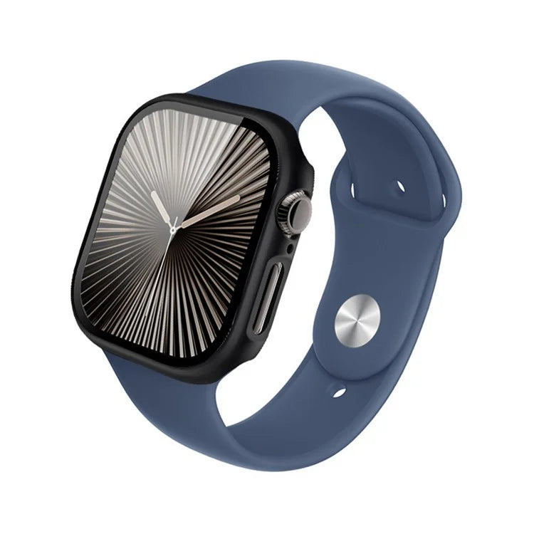 IMAK For Apple Watch Series 10 46mm Case Full Protection Integrate Watch PC Cover with Tempered Glass Film