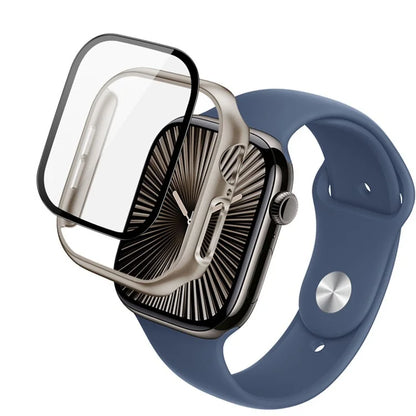 IMAK For Apple Watch Series 10 46mm Case Full Protection Integrate Watch PC Cover with Tempered Glass Film