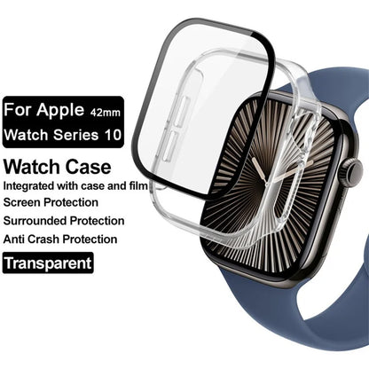 IMAK For Apple Watch Series 10 46mm Case Full Protection Integrate Watch PC Cover with Tempered Glass Film
