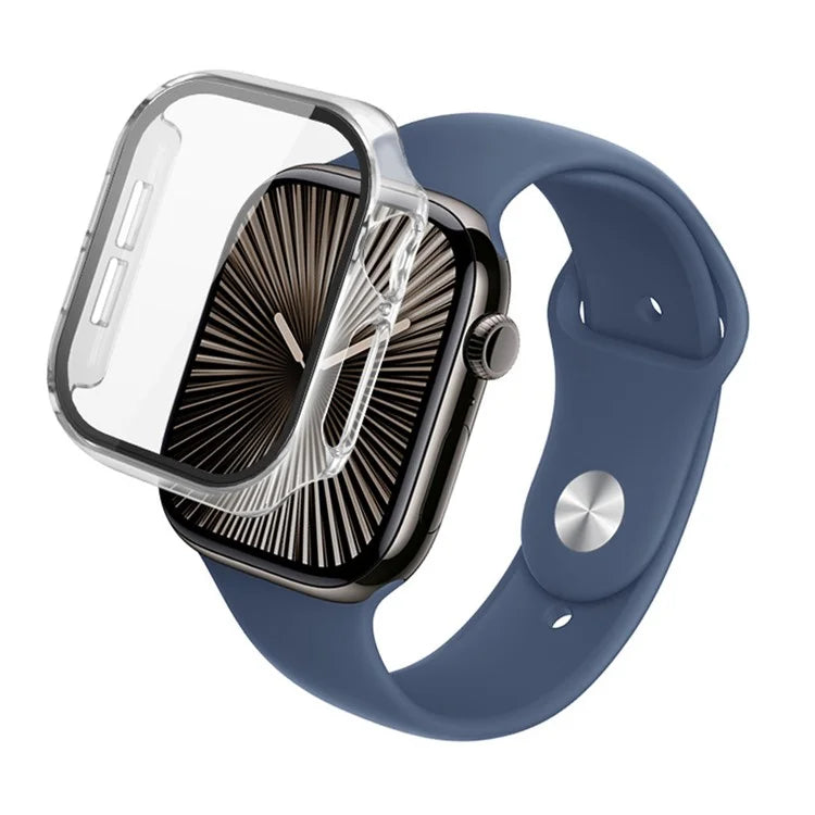 IMAK For Apple Watch Series 10 46mm Case Full Protection Integrate Watch PC Cover with Tempered Glass Film