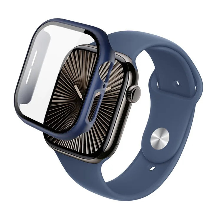 IMAK For Apple Watch Series 10 46mm Case Full Protection Integrate Watch PC Cover with Tempered Glass Film