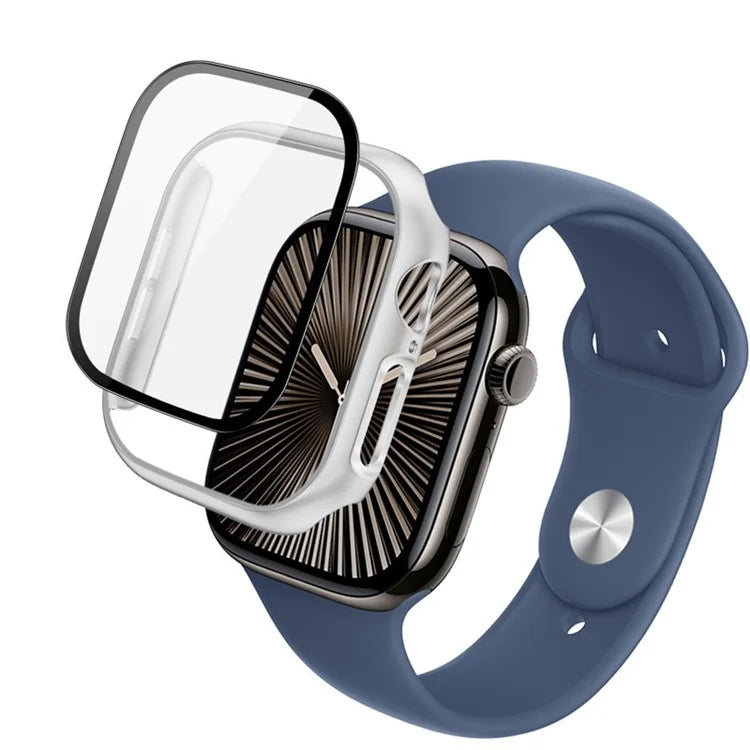 IMAK For Apple Watch Series 10 46mm Case Full Protection Integrate Watch PC Cover with Tempered Glass Film