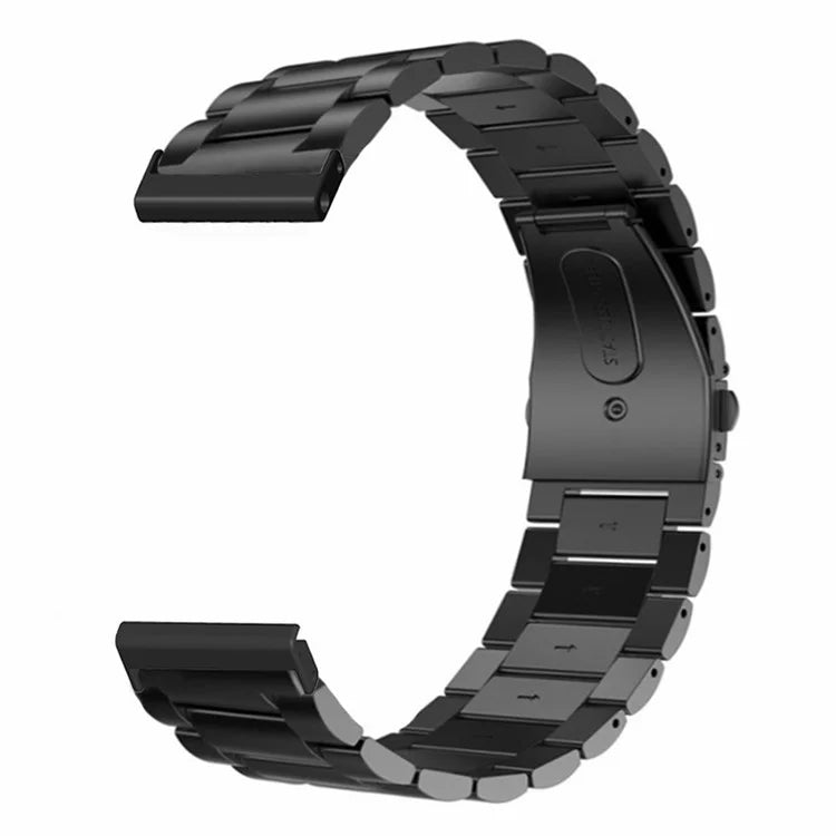 For Suunto Spartan Sport Wrist HR Baro / Suunto 7 Smart Watch Strap 3-Bead 24mm Steel Wrist Band