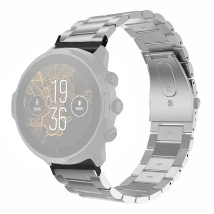 For Suunto Spartan Sport Wrist HR Baro / Suunto 7 Smart Watch Strap 3-Bead 24mm Steel Wrist Band