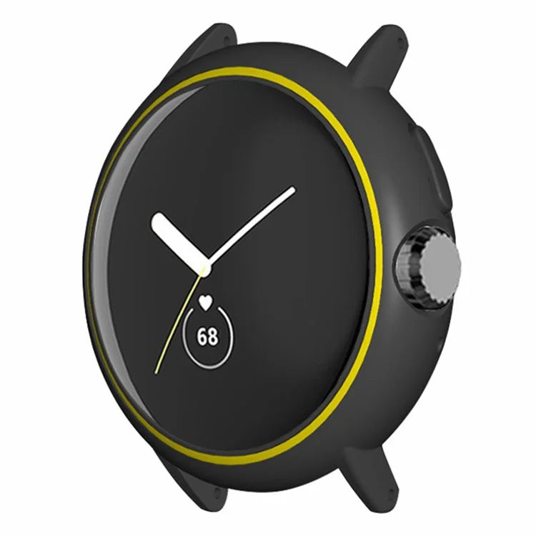 For Google Pixel Watch Hard PC Bumper Frame Cover Edge Protector with 20mm Adapter Connector