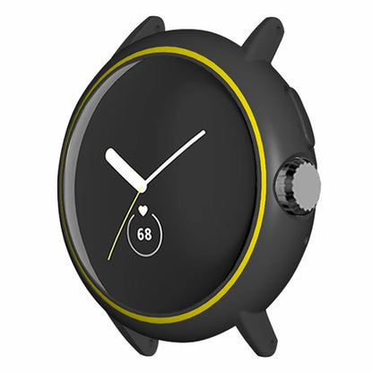 For Google Pixel Watch Hard PC Bumper Frame Cover Edge Protector with 20mm Adapter Connector