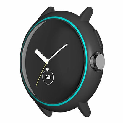 For Google Pixel Watch Hard PC Bumper Frame Cover Edge Protector with 20mm Adapter Connector