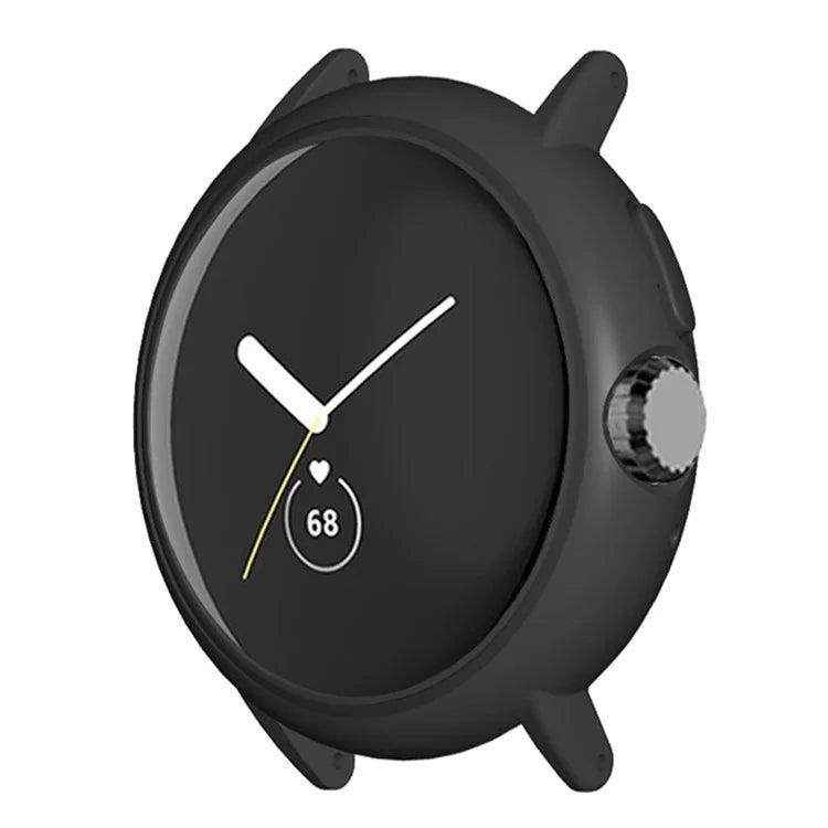 For Google Pixel Watch Hard PC Bumper Frame Cover Edge Protector with 20mm Adapter Connector