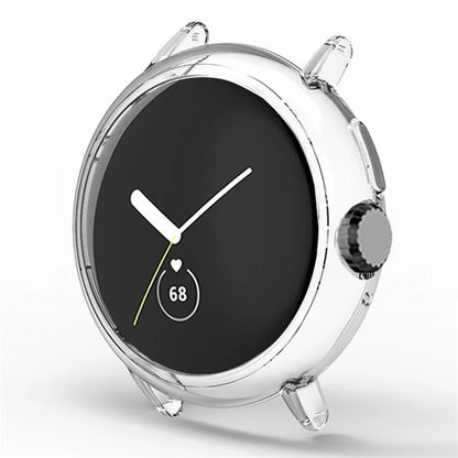For Google Pixel Watch Hard PC Bumper Frame Cover Edge Protector with 20mm Adapter Connector