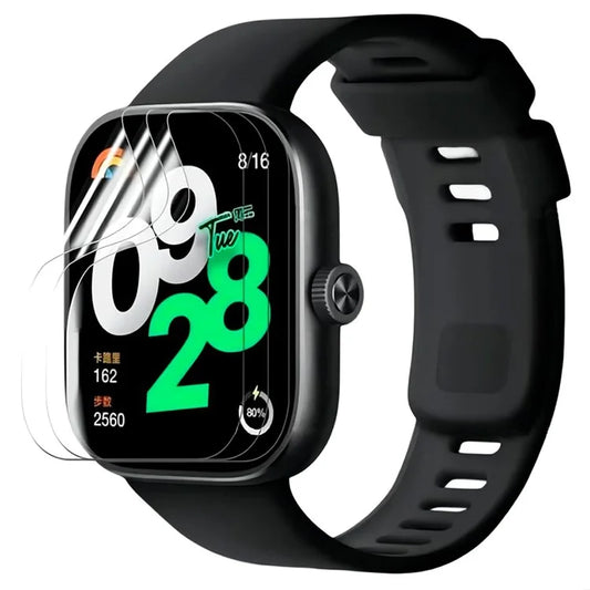 3Pcs for Xiaomi Redmi Watch 4 TPU Watch Screen Protector Anti-scratch HD Clear Hydrogel Film