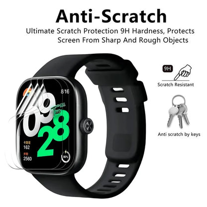 3Pcs for Xiaomi Redmi Watch 4 TPU Watch Screen Protector Anti-scratch HD Clear Hydrogel Film