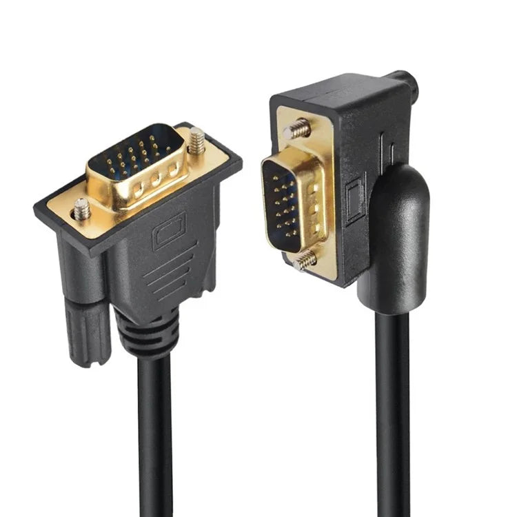 DB-007-RI-1.0M 90 Degree Right Angled VGA RGB Male to Straight Male Extension Cable 3COAX+6C