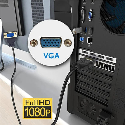 DB-007-DN-1.0M Down Angled VGA RGB Male to Straight Male Extension Cable 3COAX+6C for Monitor / Projector / Computer